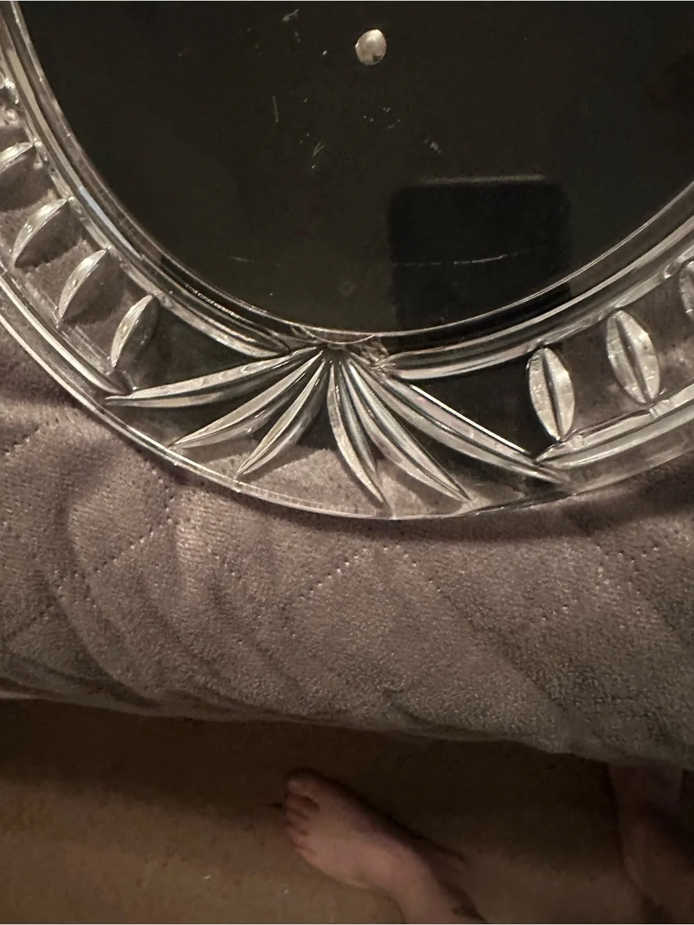 Waterford Clear Oval Decorative crystal picture frame made in Ireland
